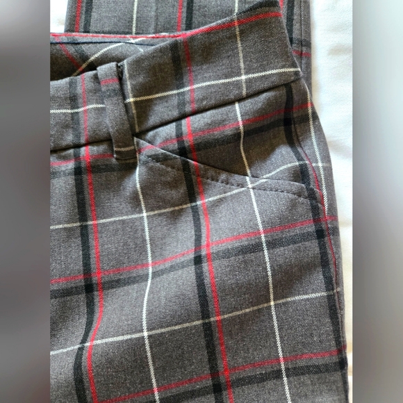 Tommy Hilfiger Sliming Plaid Skinny Pants Gray and Red Size 0 - Picture 13 of 15